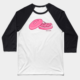 Salmon Bagel in PINK Baseball T-Shirt